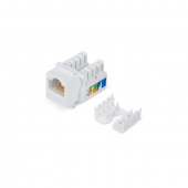 Модуль RJ-45 кат 5E, Keystone, тип 110, 90 градусов, белый Cabeus KJ-RJ45-Cat.5e-90