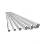 Труба жесткая для проводки D16мм 1м, ПВХ, цвет серый EKF