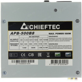 Блок питания Chieftec Value APB-500B8 (500W, 24PIN(20+4), 8PIN(4+4), 3SATA, 2MOLEX, 2PCI-E(6+2), 120