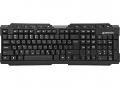 Клавиатура Defender Element HB-195 беспроводная, мультимедиа, черная (45195)