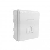 Розетка телефонная, 6 контактов, белая Efapel 37253 CBR