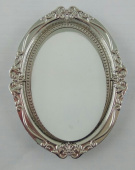 Магнит на холодильник ТАРЕЛКА овальная металлическая 6*7,5*0,6 см