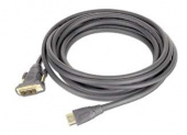 Кабель HDMI - DVI, single link, черный, позолоченные контакты, экранированный,  7.5м. ( CC-HDMI-DVI-