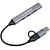 USB-Hub Gembird UHB-C444, 4 порта, Type-C 3.1 + Type-A 3.0, алюминиевый корпус, кабель15 см