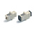 Адаптер ВО SC-SC, MM, simplex Hyperline FA-P11Z-SC/SC-N/BK-BG, корпус пластиковый, бежевый, черные к