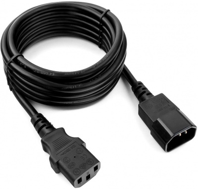 Кабель питания монитор-сист.блок (PC-189-1-5M, 3x1кв.мм), C13-C14, 5м., черный