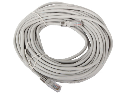 Кабель Patch Cord RJ45, UTP, Cat-5e, PVC, 30m, серый Gembird PP12e-30m