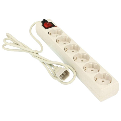 Сетевой фильтр BURO для подключения к ИБП, 6 евророзеток 1.8м (600SH-1.8-UPS-W)