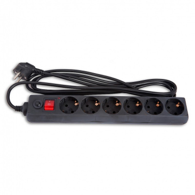 Сетевой фильтр BURO 6 евророзеток 3м черный (600SH-3-B 3)