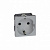 Механизм розетки 2К+3 нем. ст., Mosaic, Legrand 79213, алюминий