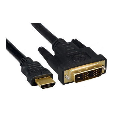 Кабель HDMI - DVI, single link, черный, позолоченные контакты, экранированный,  1.8м. (CC-HDMI-DVI-6