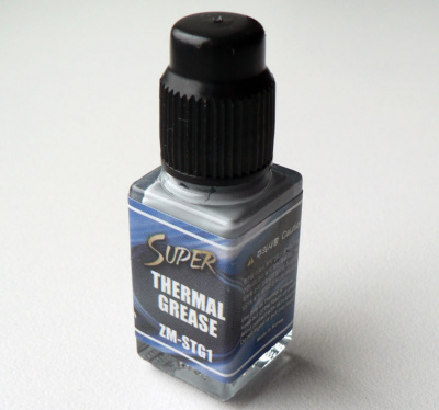 Термопаста ZALMAN ZM-STG1 в стеклянном флаконе с встроенной в крышку кисточкой для нанесения на пове