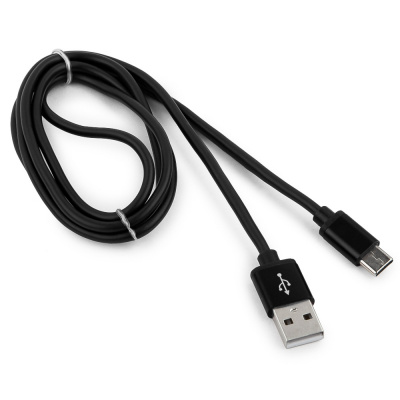 Кабель USB Cablexpert, USB2.0 AM/USB2.0 Type-C, 1м (CC-S-USBC01Bk-1M), серия Silver