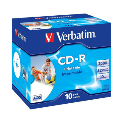 Диск CD-R Verbatim 700Mb, 52x, Jewel Case Printable