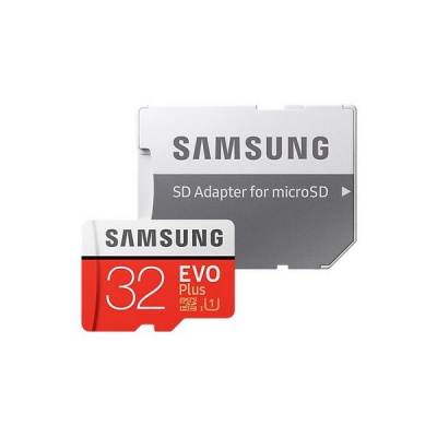 Карта памяти microSD 32Gb Samsung EVO Plus v2 UHS-I U1 + SD Adapte