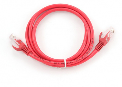 Кабель Patch Cord RJ45, UTP, Cat-5e, PVC, 1m, красный Gembird PP12-1M/R
