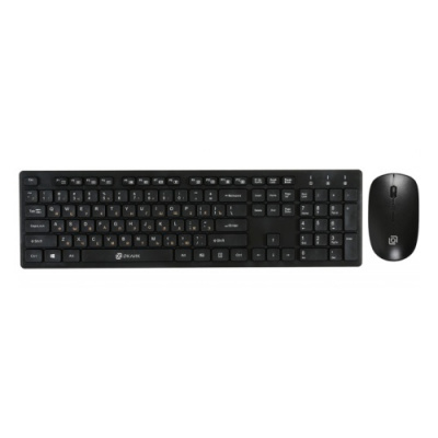 Клавиатура + мышь Oklick 240M USB, беспроводная, slim, Multimedia, черная