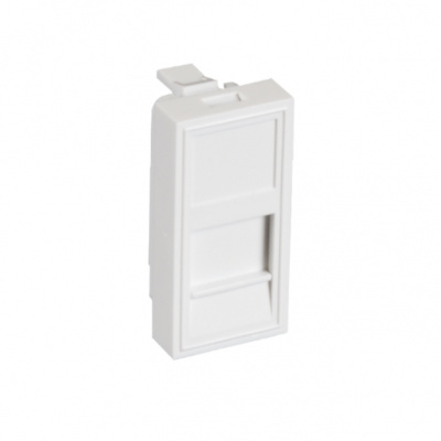 Вставка для 1 модуля Keystone 45x22.5, со шторкой NETLAN EC-IMH-1-WT