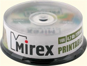 Диск DVD-R Mirex 4.7Gb, 16x, 25шт. Cake Box, printable inkjet