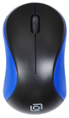 Мышь Oklick 605SW черный/синий оптическая (1200dpi) беспроводная USB для ноутбука