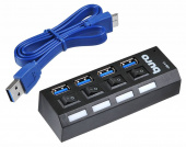 USB-Hub Buro BU-HUB4-U3.0-S 4порт. черный