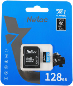Карта памяти microSDXC 128Gb Netac P500 Class 10 UHS-I + adapter