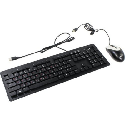 Клавиатура + мышь Genius Desktop SlimStar C115 USB, Black