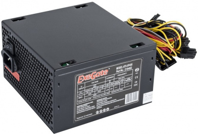 Блок питания Exegate 450W XP450, ATX, black, 12cm fan, 24p+4p, 6/8p PCI-E, 3*SATA, 2*IDE, FDD <EX219