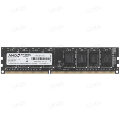 Память DDR3L 4Gb 1600MHz AMD R534G1601U1SL-UO