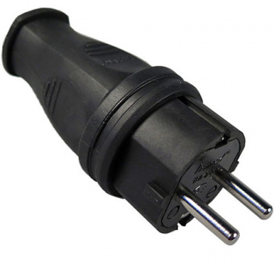 Вилка кабельная 16A 2P+PE 220В IP44 Lezard 106-0400-0105 105