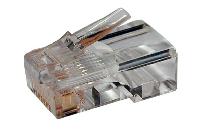 Коннектор RJ-45 (8P8C) Hyperline PLUG-8P8C-U-C5 под витую пару, категория 5, универсальный (для одно