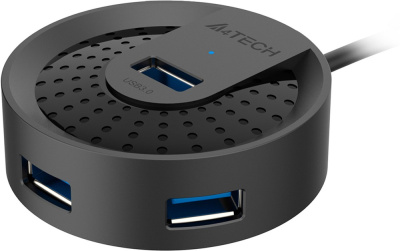 USB-Hub A4Tech HUB-30 USB 3.0, 4 порта, 1 м.. черный