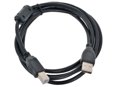 Кабель USB A-B 2.0 1.8м, черный, экран, феррит. кольцо (CCF-USB2-AMBM-6)